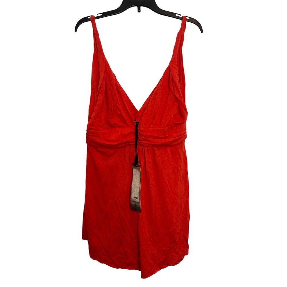 Tokyo Collection Virginie Womens Sleeveless top Size M Orange
